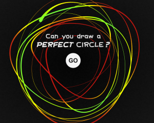 Attempt at drawing a circle compared to perfect circle on Neal.fun