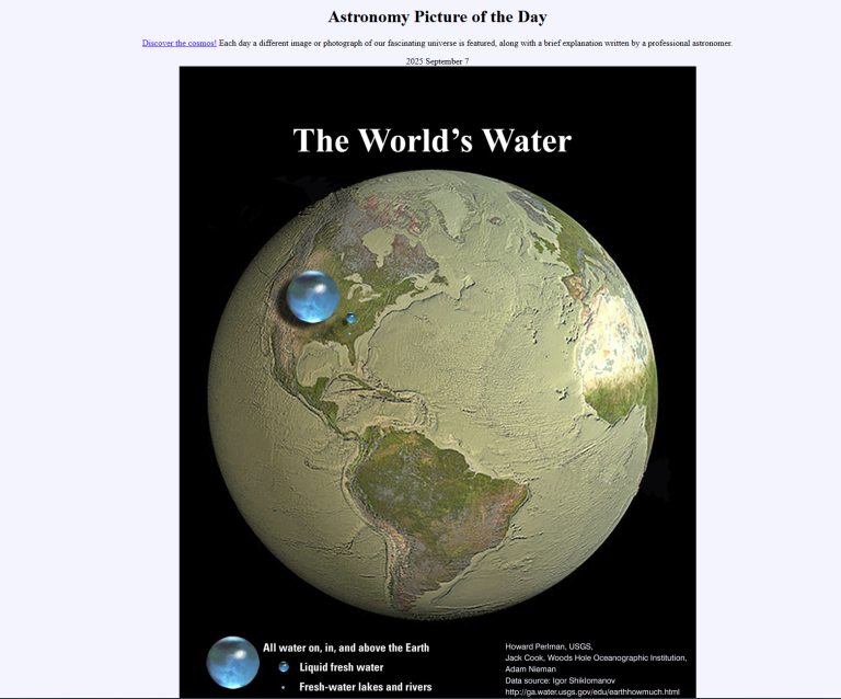 NASA Astronomy Picture of the Day showing colourful nebula
