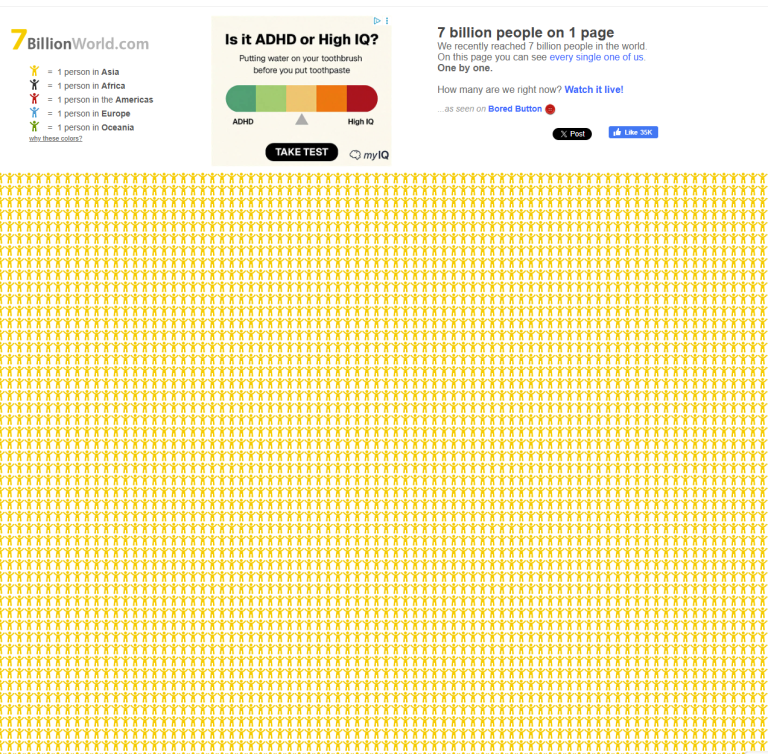 7 Billion World | Scroll Through Every Person Alive