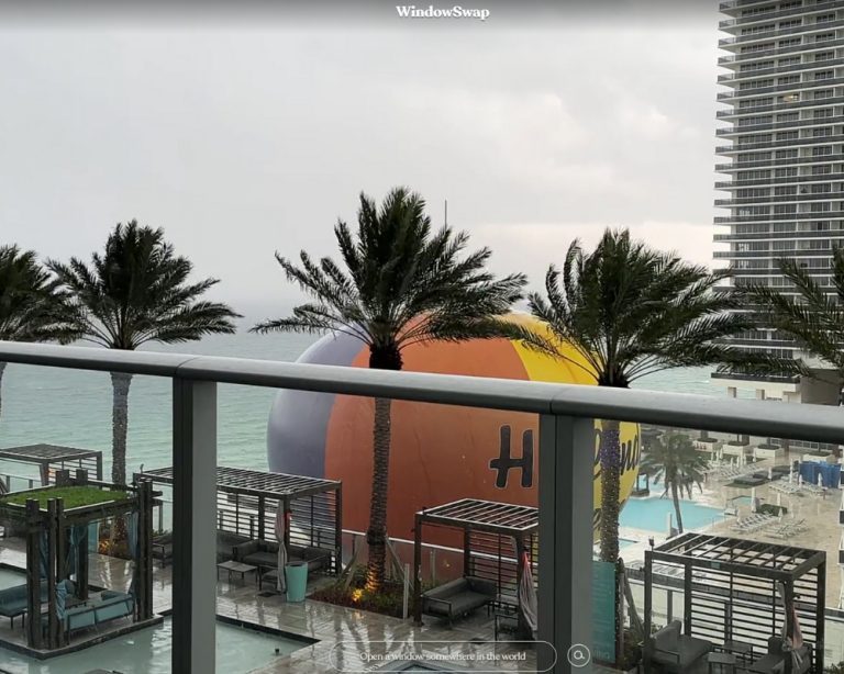 View of a random street through a stranger’s window from Window-Swap website