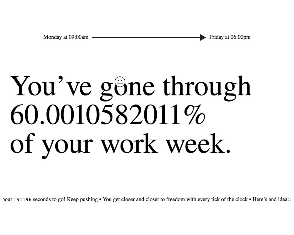 Workweek calculator website showing lifespan in weeks